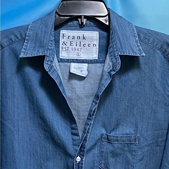 Frank&Eileen Eileen Button-Up Shirt Famous Denim Size: L Stonewashed Indigo - Picture 6 of 16